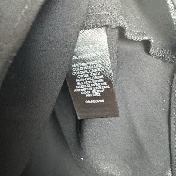 Express Black Of The Shoulder Tie Cuff Sleeves Size XS Semi Sheer - Picture 3 of 4